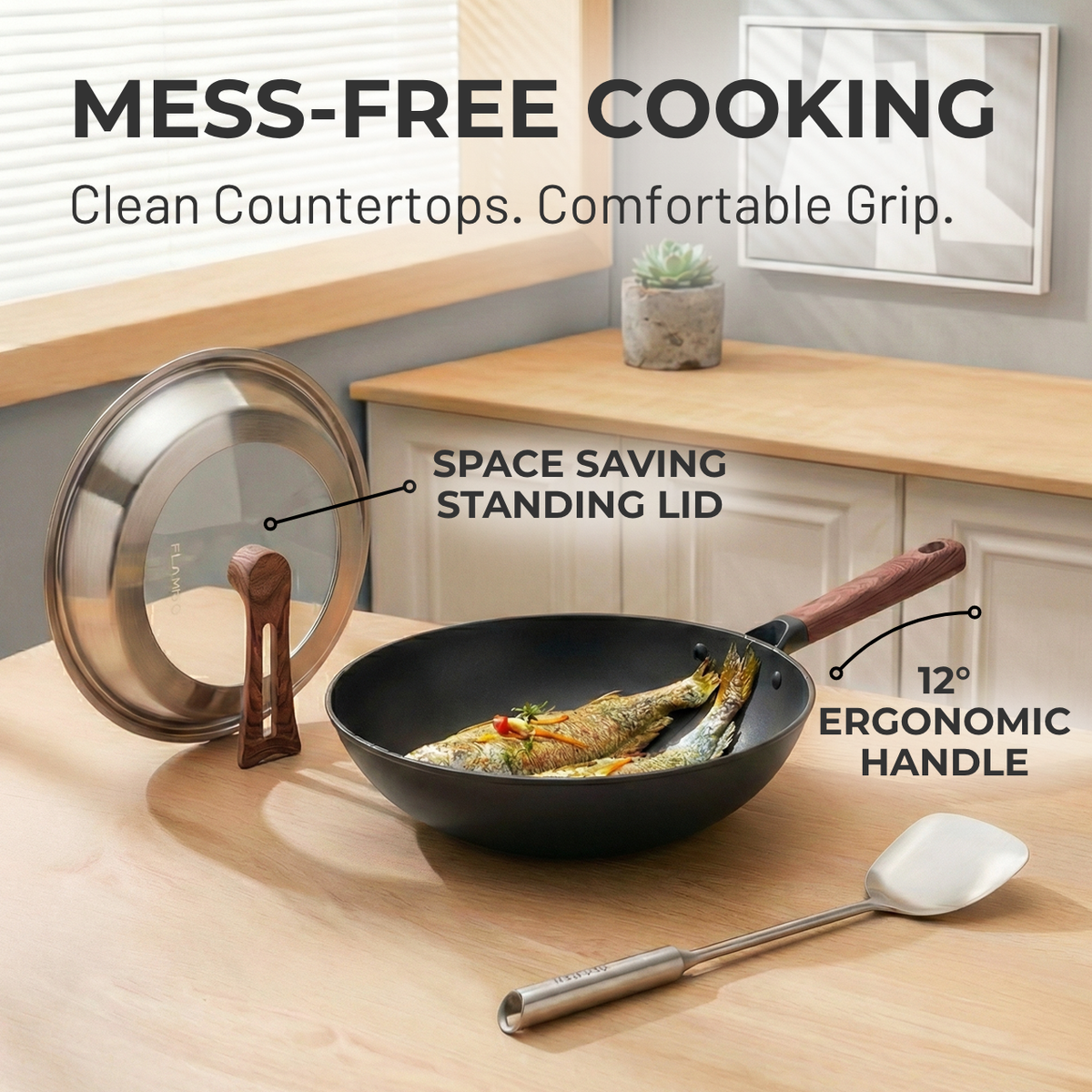 Carbon Steel Wok with Lid