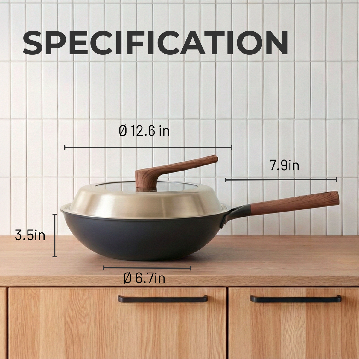 Carbon Steel Wok with Lid
